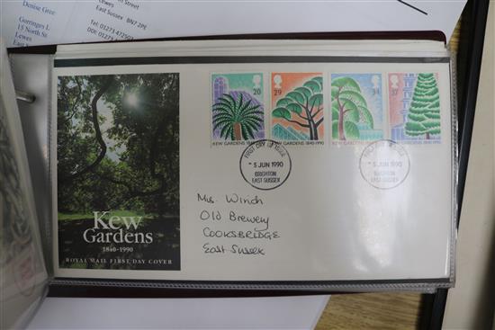 A collection of mint GB stamps and First Day Covers